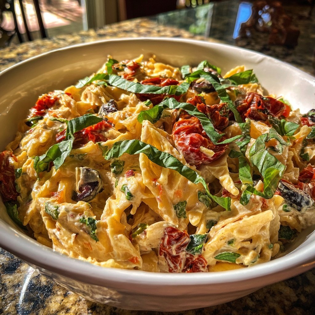 Mediterraner Nudelsalat Cremig