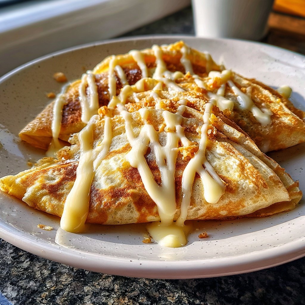 Pfannkuchen mit Vanillesauce