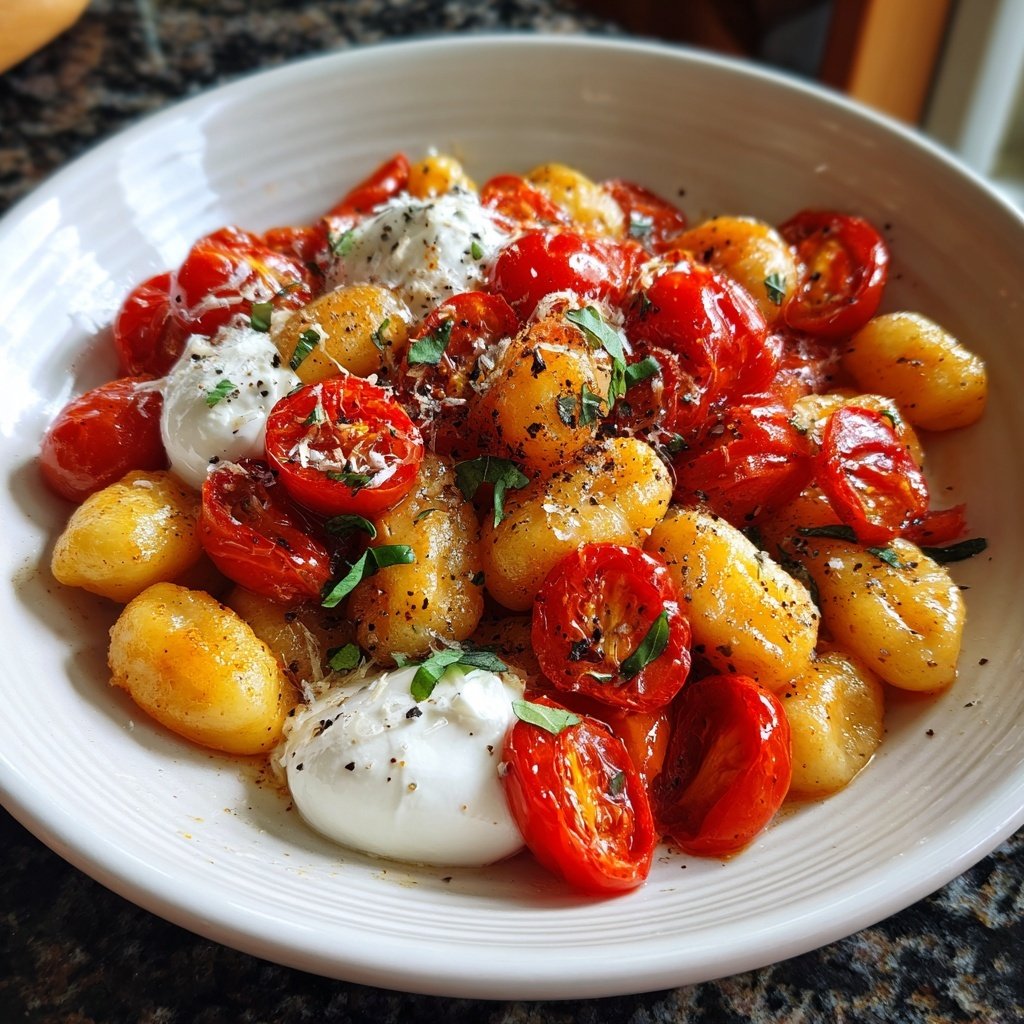 Gnocchi mit Ofentomaten und Burrata