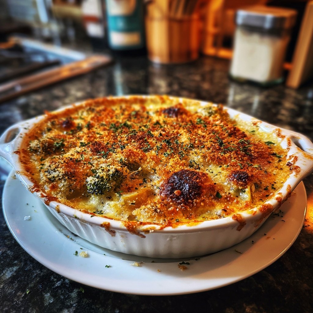 Brokkoli Kartoffel Gratin Mit Muskat
