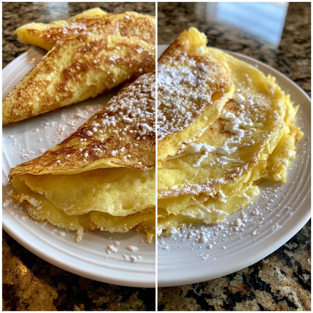 Pfannkuchen dünn ausgebacken