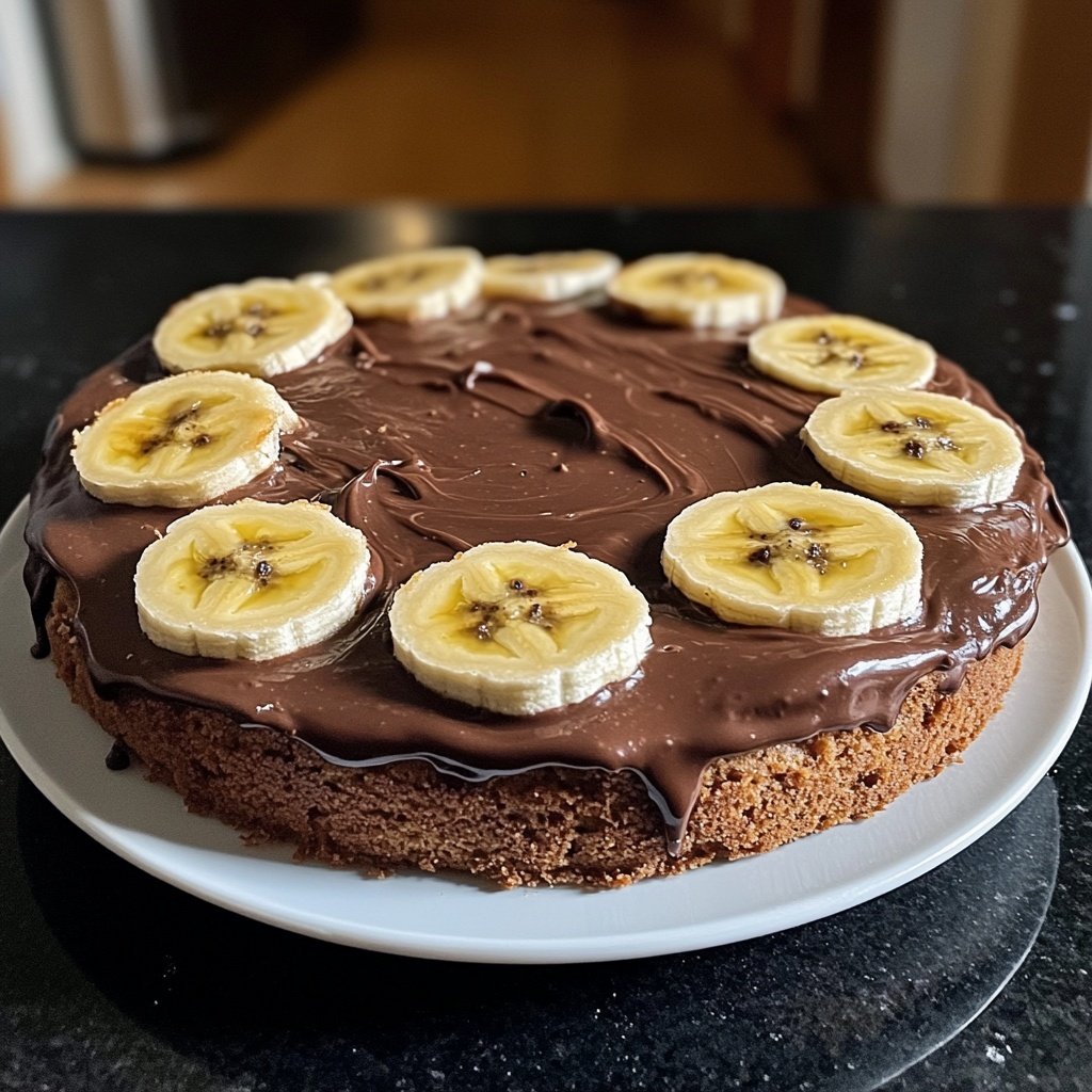 Bananenkuchen mit Schokoguss