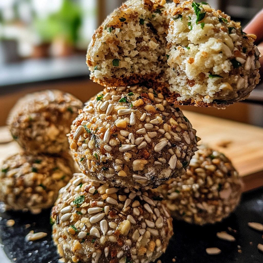 Protein Bällchen mit Sonnenblumenkernen