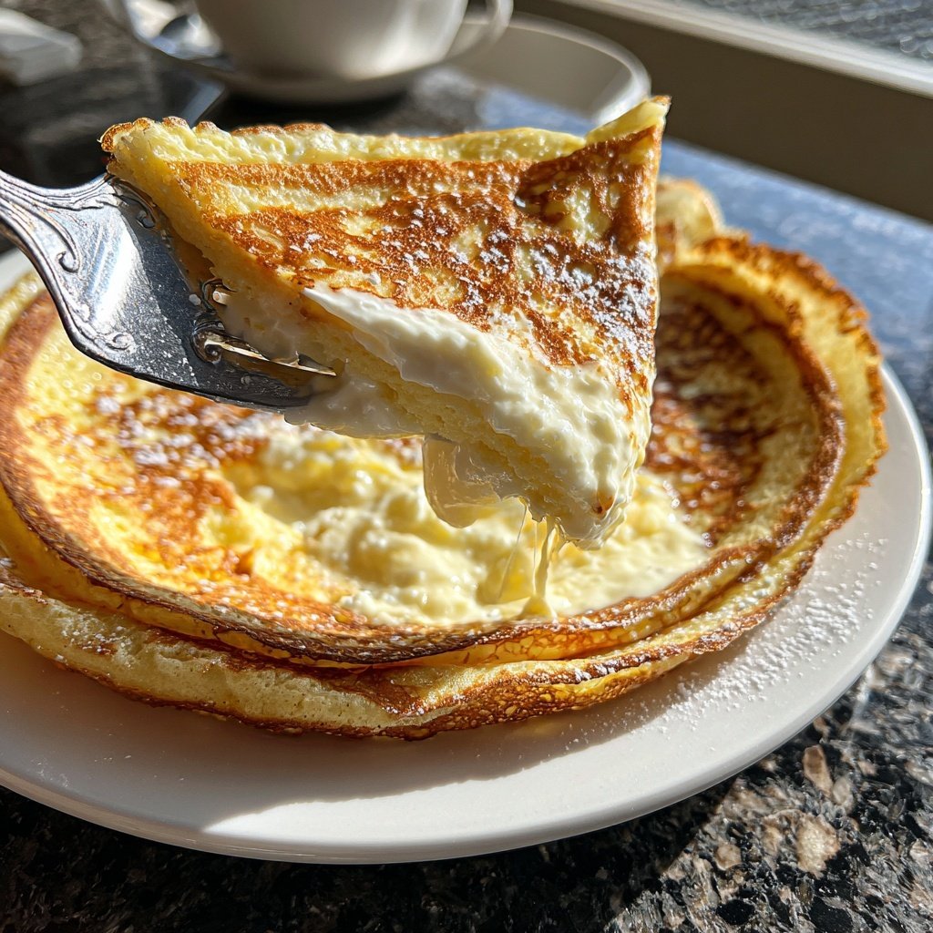 Pfannkuchen mit Vanillequark