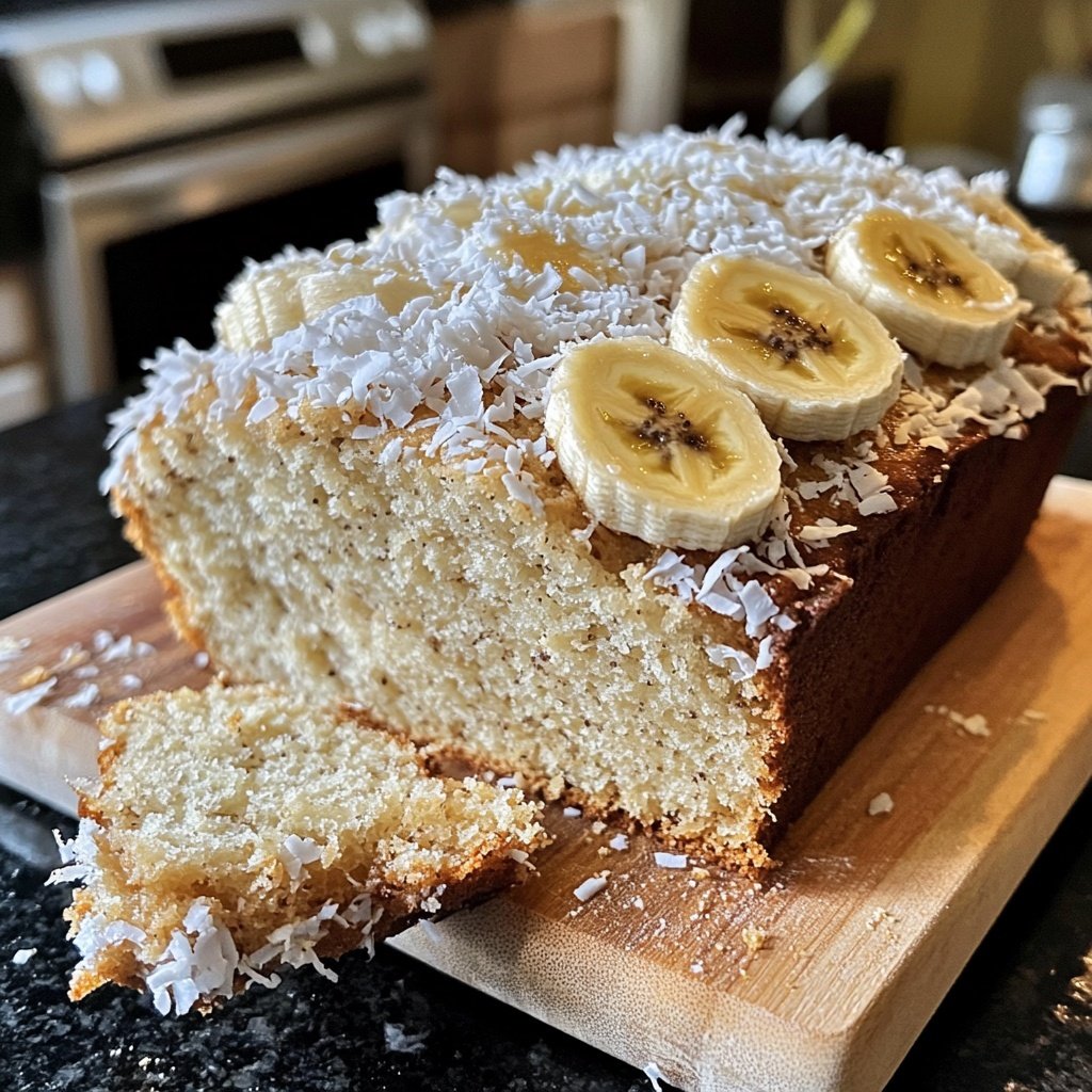 Bananenbrot mit Kokos