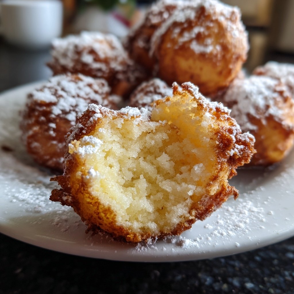 Quarkbällchen aus dem Ofen goldbraun