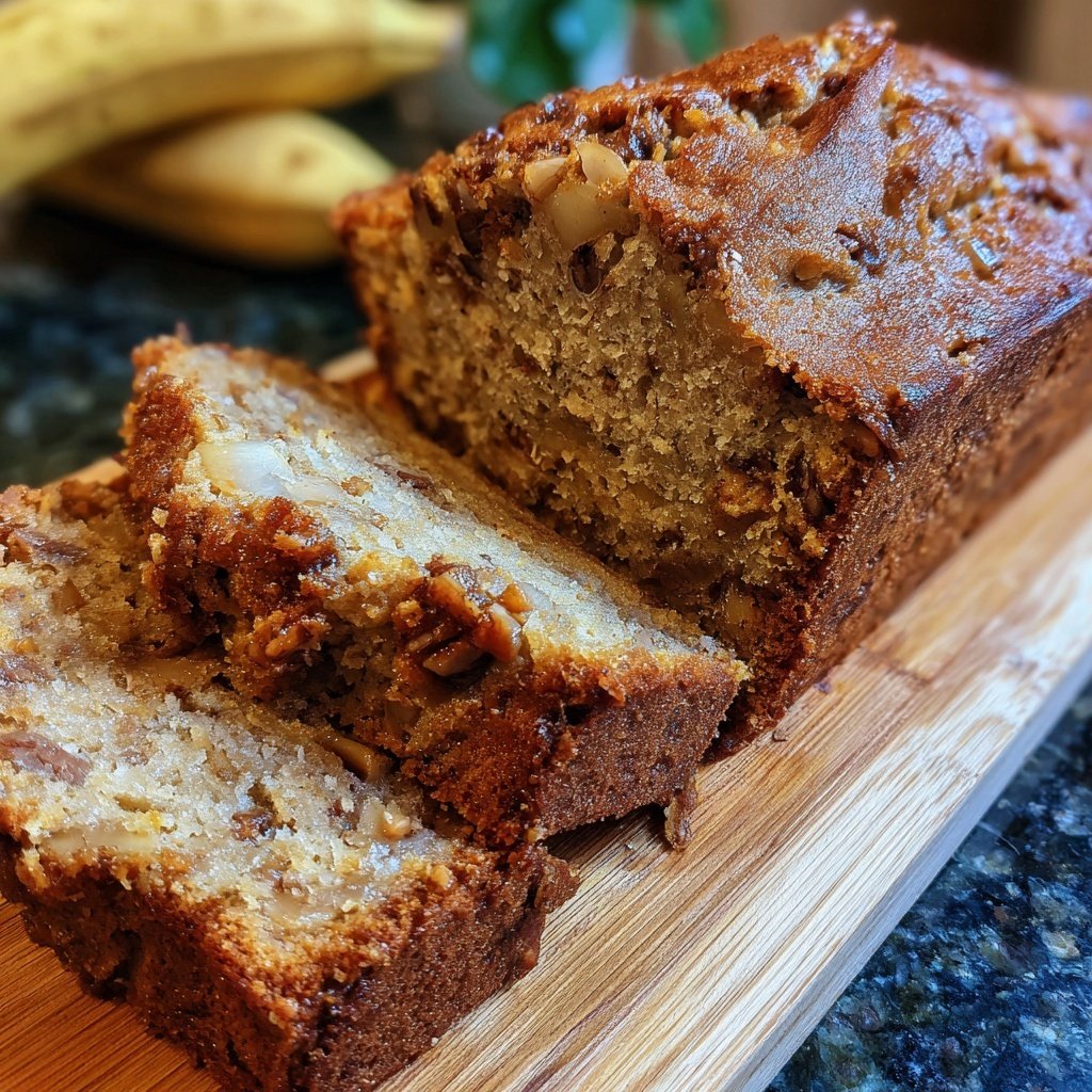 Bananenbrot mit Apfelstücken