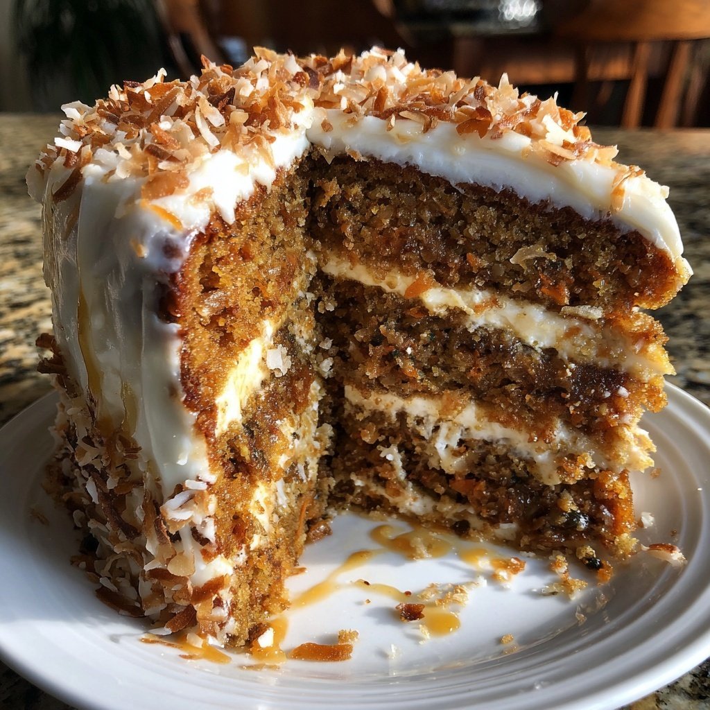 Karottenkuchen Mit Kokosraspeln