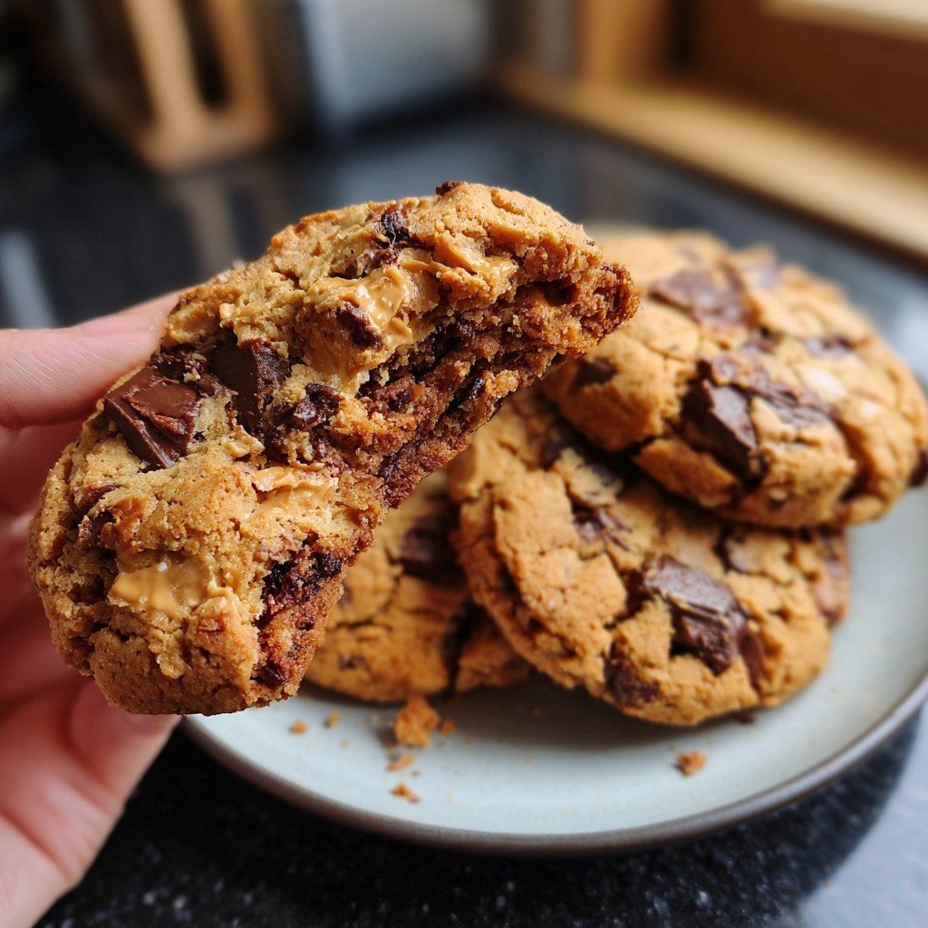 Cookies mit Erdnussbutter und Kakao